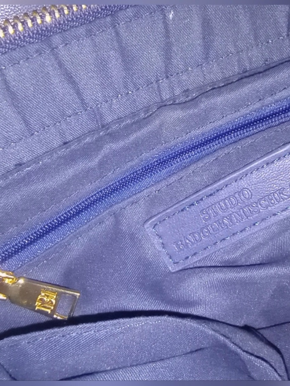 Blue Badgley Mischka Chain-Handle Purse - Picture 4 of 7